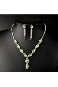 Women's Rhinestone Jewelry Set Crystal