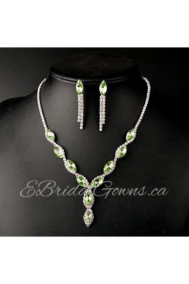 Women's Rhinestone Jewelry Set Crystal