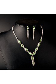 Women's Rhinestone Jewelry Set Crystal