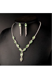 Women's Rhinestone Jewelry Set Crystal