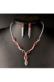 Women's Rhinestone Jewelry Set Crystal