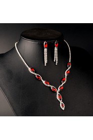 Women's Rhinestone Jewelry Set Crystal