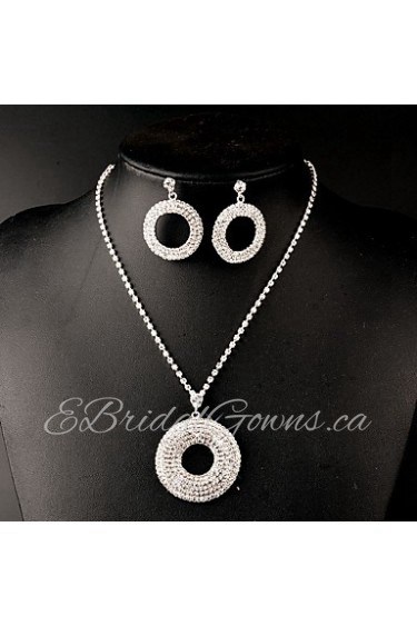 Women's Rhinestone Jewelry Set Rhinestone