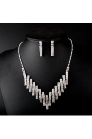 Women's Rhinestone Jewelry Set Rhinestone