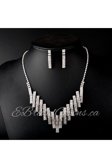 Women's Rhinestone Jewelry Set Rhinestone