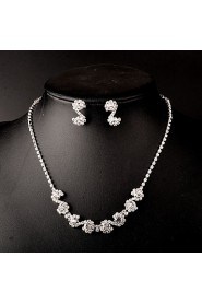 Women's Rhinestone Jewelry Set Rhinestone