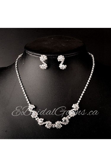 Women's Rhinestone Jewelry Set Rhinestone