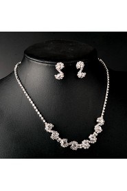 Women's Rhinestone Jewelry Set Rhinestone