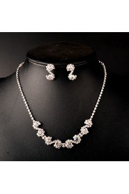 Women's Rhinestone Jewelry Set Rhinestone