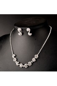 Women's Rhinestone Jewelry Set Rhinestone