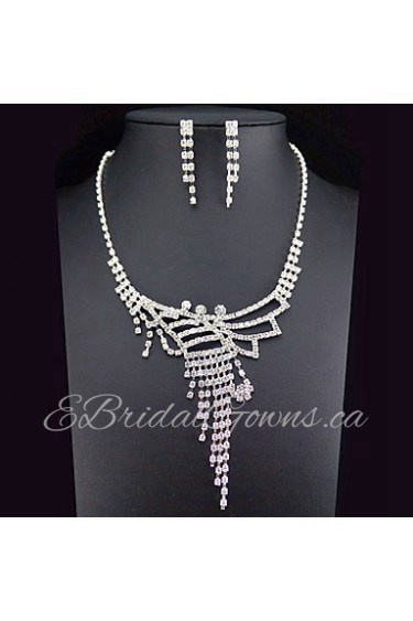 Women's Rhinestone Jewelry Set Rhinestone