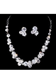 Jewelry Set Women's Anniversary / Wedding / Engagement / Birthday / Gift / Party / Special Occasion Jewelry Sets AlloyRhinestone / Cubic