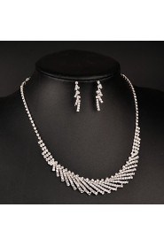 Women's Rhinestone Jewelry Set Rhinestone