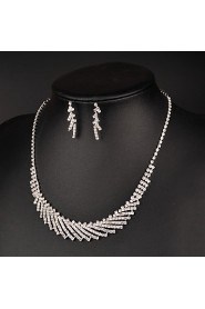 Women's Rhinestone Jewelry Set Rhinestone