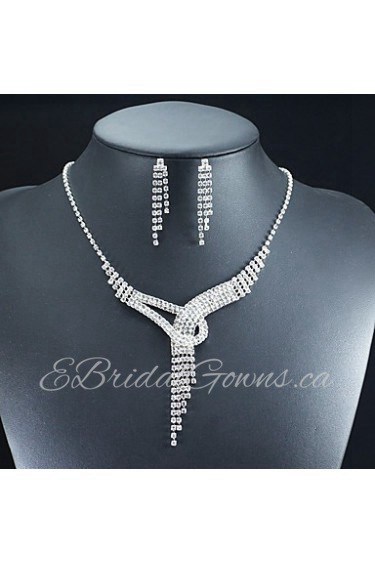 Women's Rhinestone Jewelry Set Rhinestone