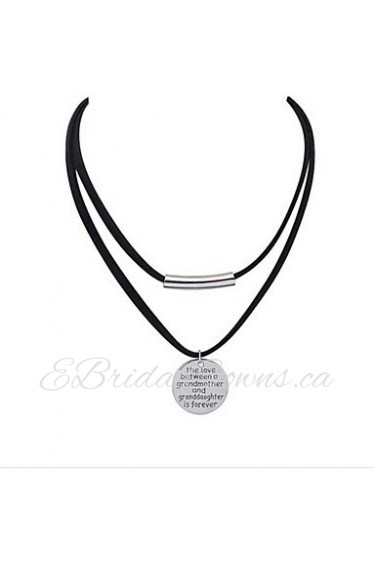 Fashion Simple Licensing Round Necklace --The Love Between