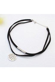 Fashion Simple Licensing Round Necklace --The Love Between