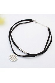 Fashion Simple Licensing Round Necklace --The Love Between