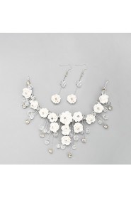 Jewelry Set Women's Wedding / Engagement Jewelry Sets Alloy / Rhinestone Crystal / Rhinestone Earrings / Tiaras White