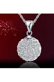 Ladies' Silver Ball Rhinestone Charm