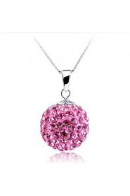 Ladies' Silver Ball Rhinestone Charm