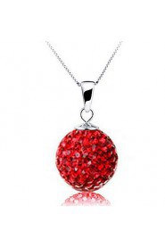 Ladies' Silver Ball Rhinestone Charm