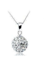 Ladies' Silver Ball Rhinestone Charm