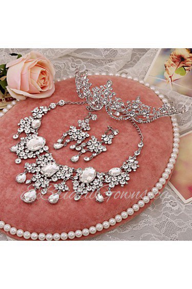 Women's Rhinestone Wedding Jewelry Set