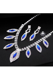 Jewelry Set Women's Wedding / Engagement / Birthday / Gift / Party / Special Occasion Jewelry Sets Alloy Rhinestone Necklaces / Earrings