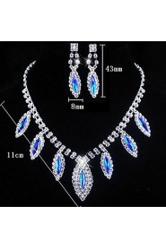 Jewelry Set Women's Wedding / Engagement / Birthday / Gift / Party / Special Occasion Jewelry Sets Alloy Rhinestone Necklaces / Earrings