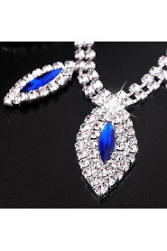 Jewelry Set Women's Wedding / Engagement / Birthday / Gift / Party / Special Occasion Jewelry Sets Alloy Rhinestone Necklaces / Earrings