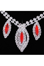 Jewelry Set Women's Wedding / Engagement / Birthday / Gift / Party / Special Occasion Jewelry Sets Alloy Rhinestone Necklaces / Earrings