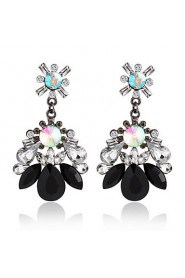 Blue Crystal Bohemian Fashion Exquisite Water Droplets Shape Earrings