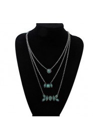 Fashion Simple Multilayer Droplets Necklace Elegant Jewelry