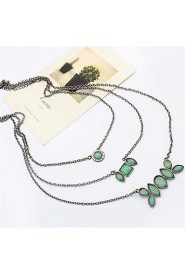 Fashion Simple Multilayer Droplets Necklace Elegant Jewelry