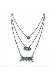 Fashion Simple Multilayer Droplets Necklace Elegant Jewelry