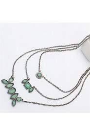 Fashion Simple Multilayer Droplets Necklace Elegant Jewelry