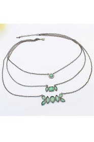 Fashion Simple Multilayer Droplets Necklace Elegant Jewelry