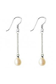 Single Chain Pearl Earring