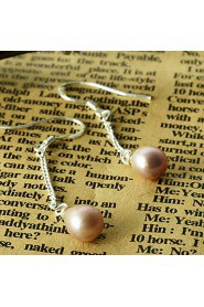 Single Chain Pearl Earring