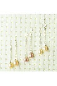 Single Chain Pearl Earring