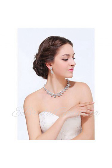 Jewelry Set Women's Anniversary / Wedding / Engagement / Birthday / Gift / Party / Daily / Special Occasion Jewelry Sets Silver / Alloy