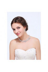 Jewelry Set Women's Anniversary / Wedding / Engagement / Birthday / Gift / Party / Daily / Special Occasion Jewelry Sets Silver / Alloy