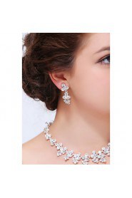 Jewelry Set Women's Anniversary / Wedding / Engagement / Birthday / Gift / Party / Daily / Special Occasion Jewelry Sets Silver / Alloy