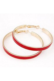 European Style Fashion Metal Elegant Simplicity Big Circle Earrings(More Colors)