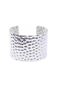 Imitation Rhodium Shining Arc Shaped Alloy Bracelet