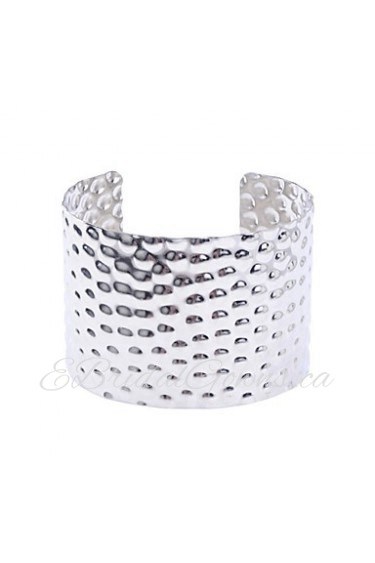 Imitation Rhodium Shining Arc Shaped Alloy Bracelet