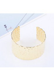 Imitation Rhodium Shining Arc Shaped Alloy Bracelet