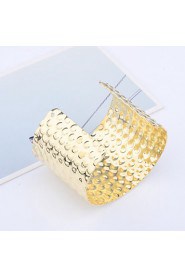 Imitation Rhodium Shining Arc Shaped Alloy Bracelet