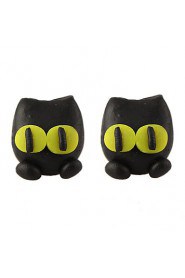 Fashion Manual Polymer Clay Animals Big Eye Stereoscopic Cat Earrings